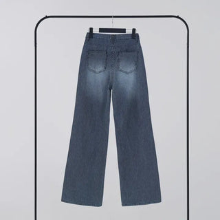 Yuna striped denim pants