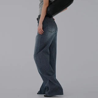 Yuna striped denim pants
