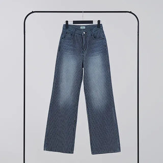 Yuna striped denim pants
