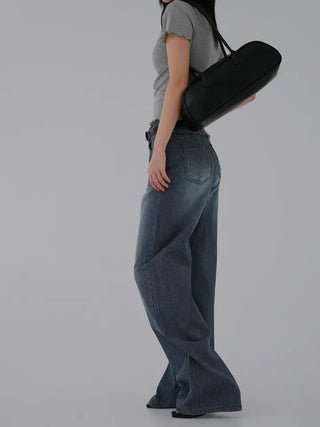 Yuna striped denim pants