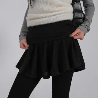 L'Or Fold Low-Rise Flare Mini Skirt