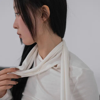 Hermès Scarf Turtleneck Slim Long Sleeve T-shirt