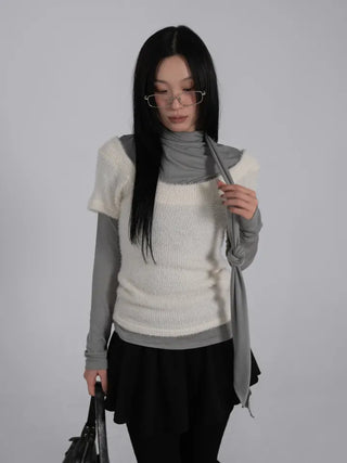Hermès Scarf Turtleneck Slim Long Sleeve T-shirt
