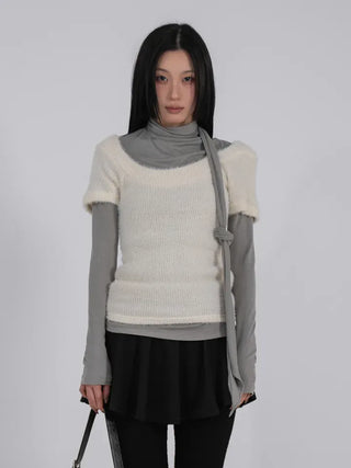 Hermès Scarf Turtleneck Slim Long Sleeve T-shirt
