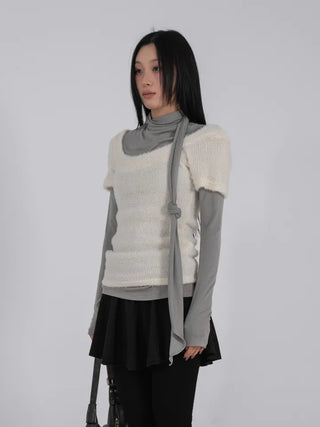 Hermès Scarf Turtleneck Slim Long Sleeve T-shirt