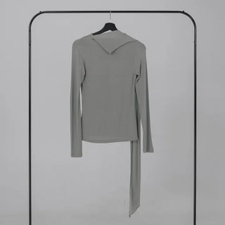 Hermès Scarf Turtleneck Slim Long Sleeve T-shirt