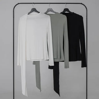 Hermès Scarf Turtleneck Slim Long Sleeve T-shirt