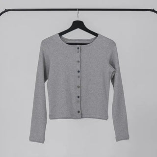 Mare Contrast Button Detail Semi-Crop Cardigan