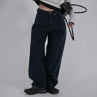 Via Blue Black Wide Denim Pants