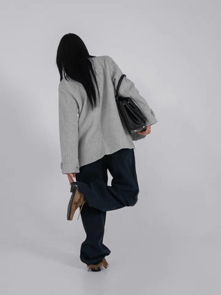Via Blue Black Wide Denim Pants
