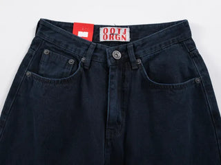 Via Blue Black Wide Denim Pants