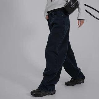 Via Blue Black Wide Denim Pants