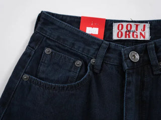 Via Blue Black Wide Denim Pants