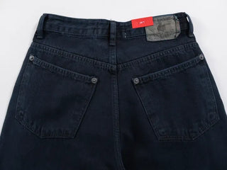 Via Blue Black Wide Denim Pants