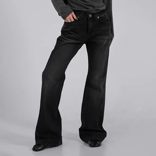 Die One Black Slim Bootcut Denim Pants