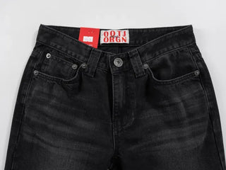Die One Black Slim Bootcut Denim Pants