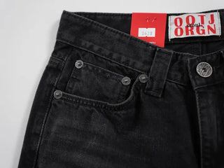 Die One Black Slim Bootcut Denim Pants