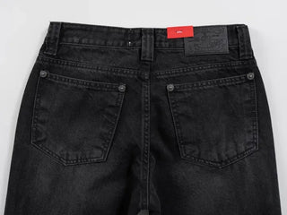 Die One Black Slim Bootcut Denim Pants