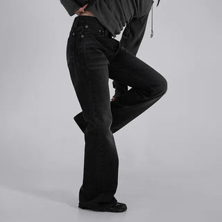 Die One Black Slim Bootcut Denim Pants