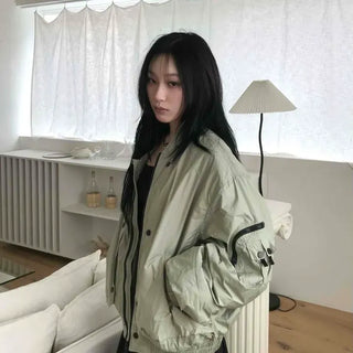 Loose-fit Cargo Pocket Bomber Jumper