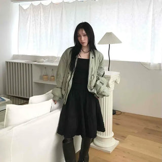 Loose-fit Cargo Pocket Bomber Jumper