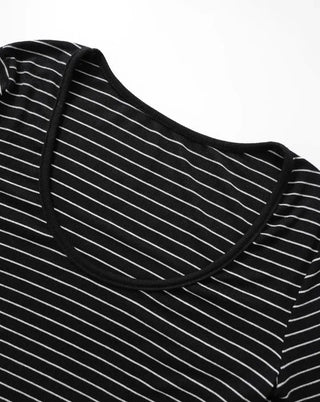 Yeni U-neck Two-way Long Sleeve T-shirt
