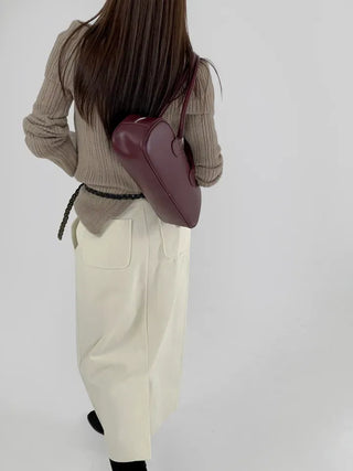 Vine pintuck long skirt