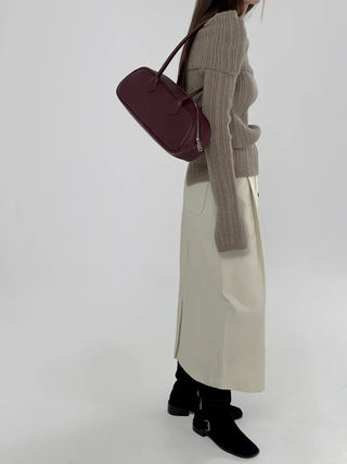 Vine pintuck long skirt