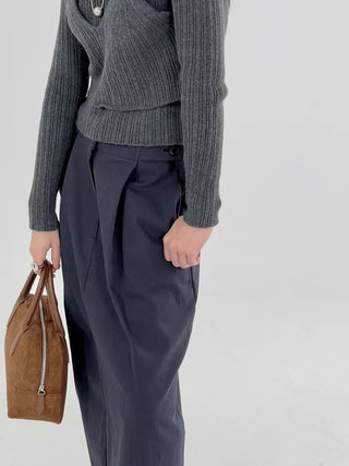 Vine pintuck long skirt