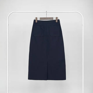Vine pintuck long skirt