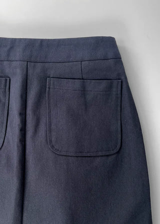 Vine pintuck long skirt