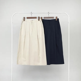 Vine pintuck long skirt