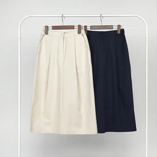 Vine pintuck long skirt