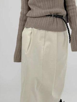 Vine pintuck long skirt