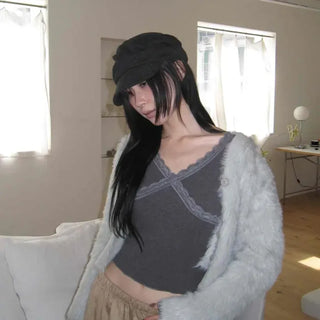 Soft Feather Poodle Oversized Open Cardigan