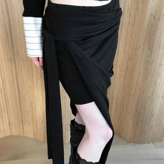 Glam Asymmetrical Twist Strap Skirt