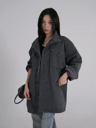 Luca Vintage Washed Cotton Work Jacket