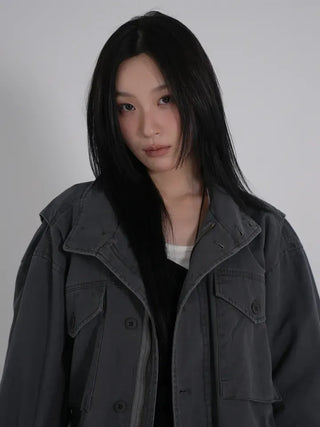 Luca Vintage Washed Cotton Work Jacket