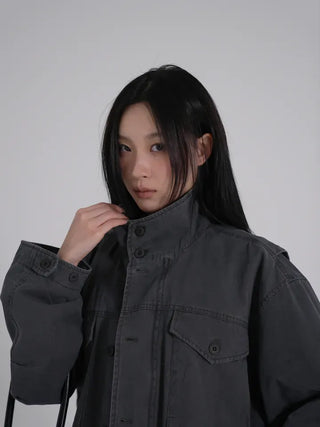 Luca Vintage Washed Cotton Work Jacket