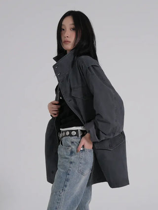 Luca Vintage Washed Cotton Work Jacket