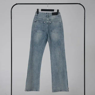 Neo String Point Washed Eyelet Bootcut Pants