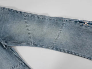 Neo String Point Washed Eyelet Bootcut Pants