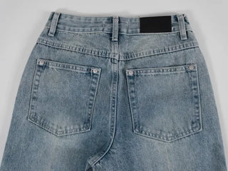 Neo String Point Washed Eyelet Bootcut Pants
