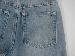 Neo String Point Washed Eyelet Bootcut Pants