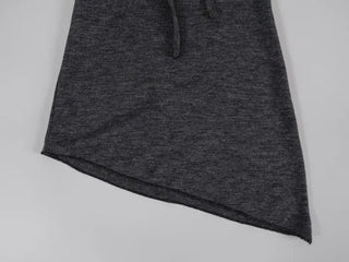 Hayu Cowl Neck Halter Diagonal Long Sleeveless