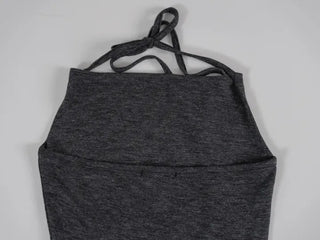 Hayu Cowl Neck Halter Diagonal Long Sleeveless