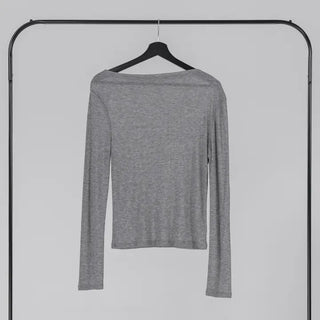 Dion Boat Neck Off-Shoulder Basic Tee