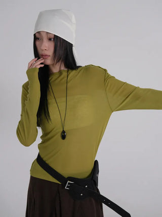 Dion Boat Neck Off-Shoulder Basic Tee