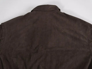 Keon Punching Point Suede Zip-Up Jacket