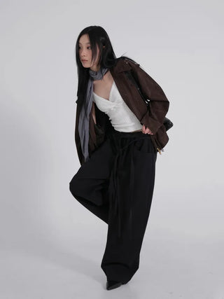 Keon Punching Point Suede Zip-Up Jacket